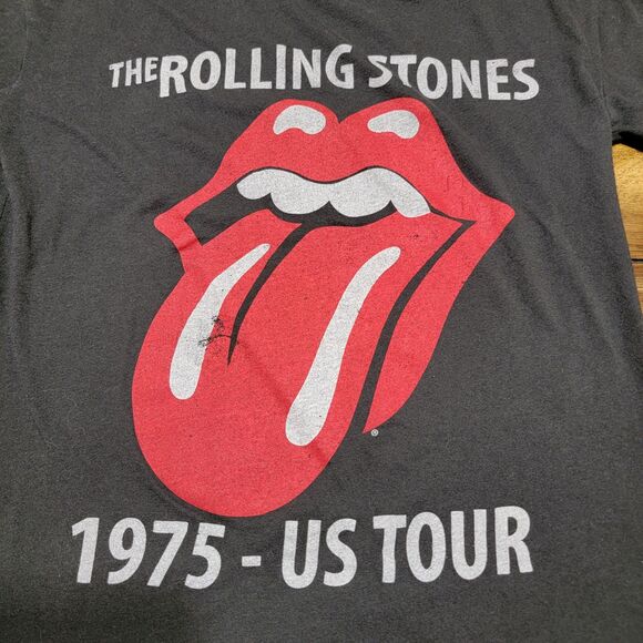 The Rolling Stones SS Black Tee "1975 - US Tour" - Size Small - Picture 1 of 4
